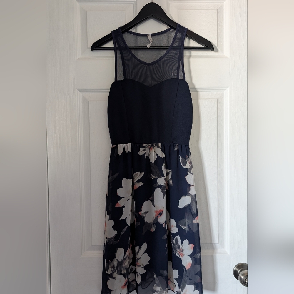 CHOCOLATE Navy Floral Dress